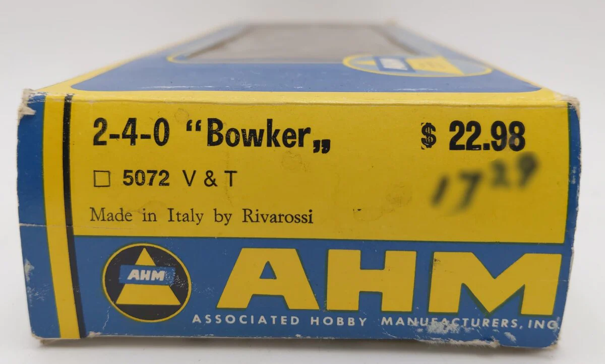 AHM 5072 HO Scale V&TRR 2-4-0 Steam Locomotive & Tender EX/Box - Image 8