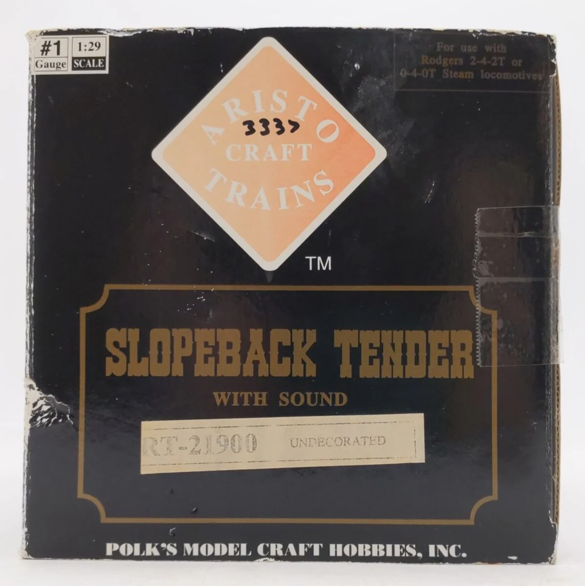 Aristo-Craft 21900 G Undecorated Slopeback Tender w/Sound EX/Box - Image 7