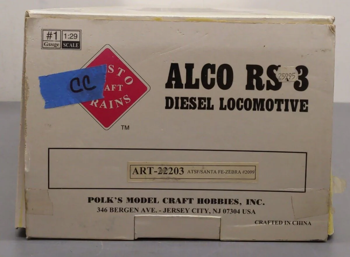 Aristo-Craft 22203 G Scale Santa Fe RS-3 Diesel Locomotive #2099 EX/Box - Image 6