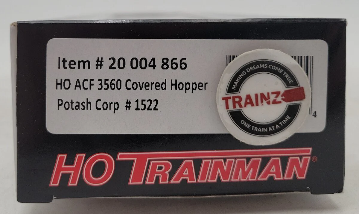 Atlas 20004866 HO Potash Corp Trainman® ACF® 3560 Covered Hopper #1522 NIB - Image 5