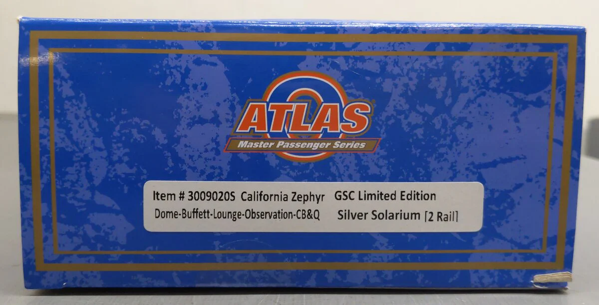 Atlas 3009020S O California Zephyr "Silver Solarium" 2-Rail Observation Car MT/Box - Image 3