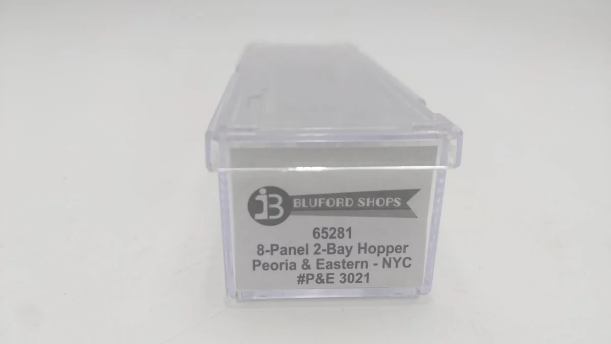 Bluford Shops 65281 N Peoria & Eastern 8-Panel 2-Bay Hopper #3021 LN/Box - Image 7