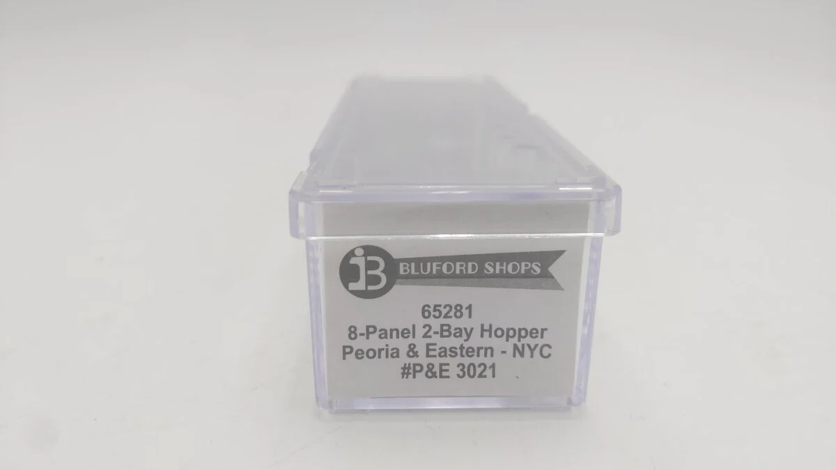 Bluford Shops 65281 N Peoria & Eastern 8-Panel 2-Bay Hopper #3021 LN/Box - Image 8