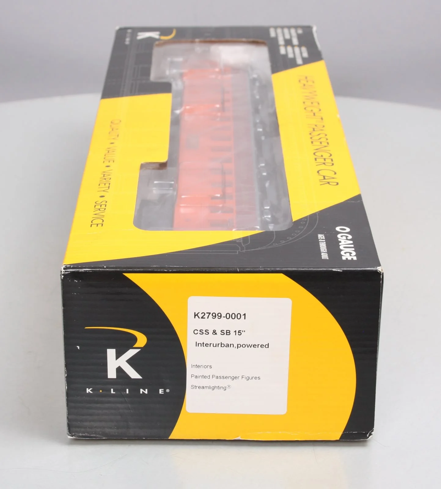 K-Line K2799-0001 O CSS&SB 15" Heavyweight Powered Interurban Car #19 EX/Box - Image 10