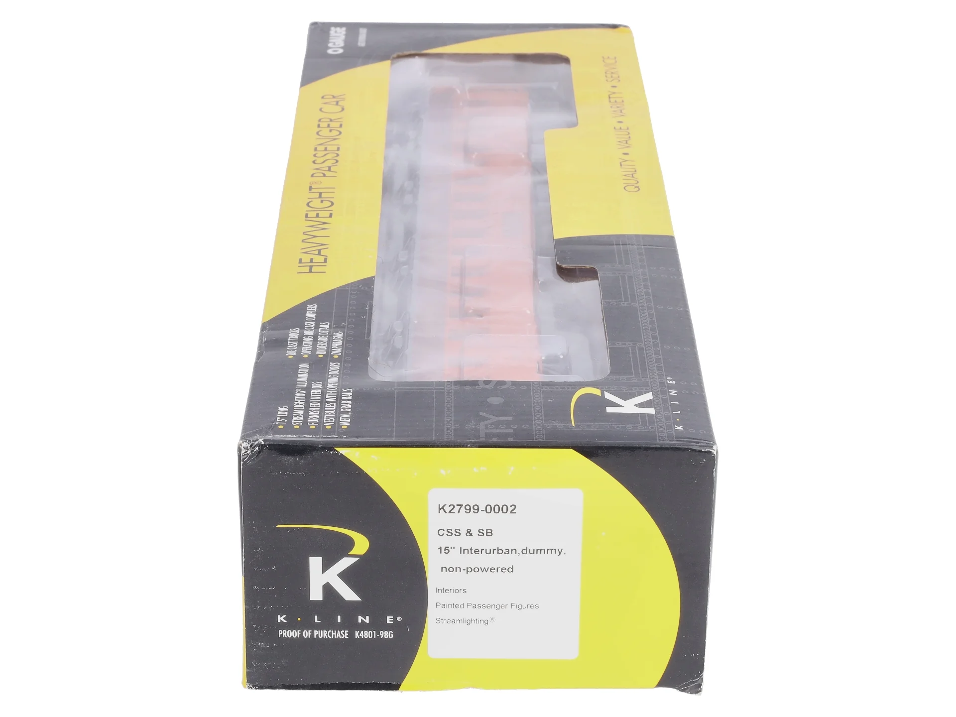 K-Line K2799-0002 O CSS&SB 15" Heavyweight Non-Powered Interurban Cars #208 EX/Box - Image 11