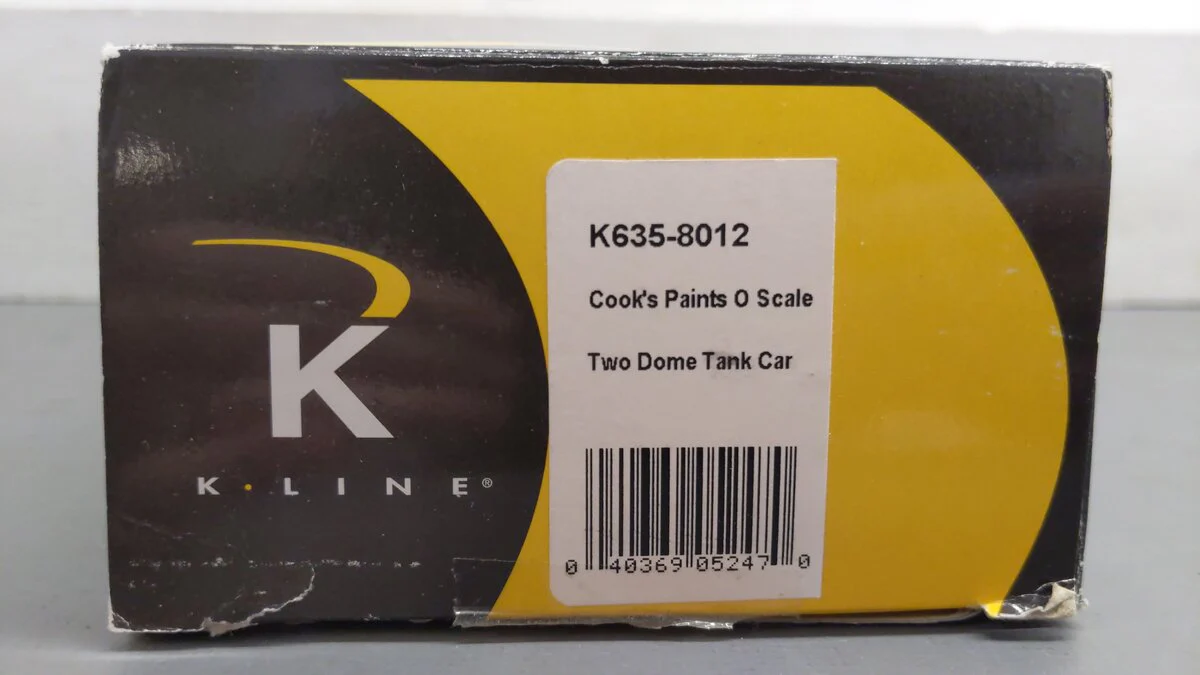 K-Line K635-8012 Cook's Paints Two-Dome Tank Car VG/Box - Image 7