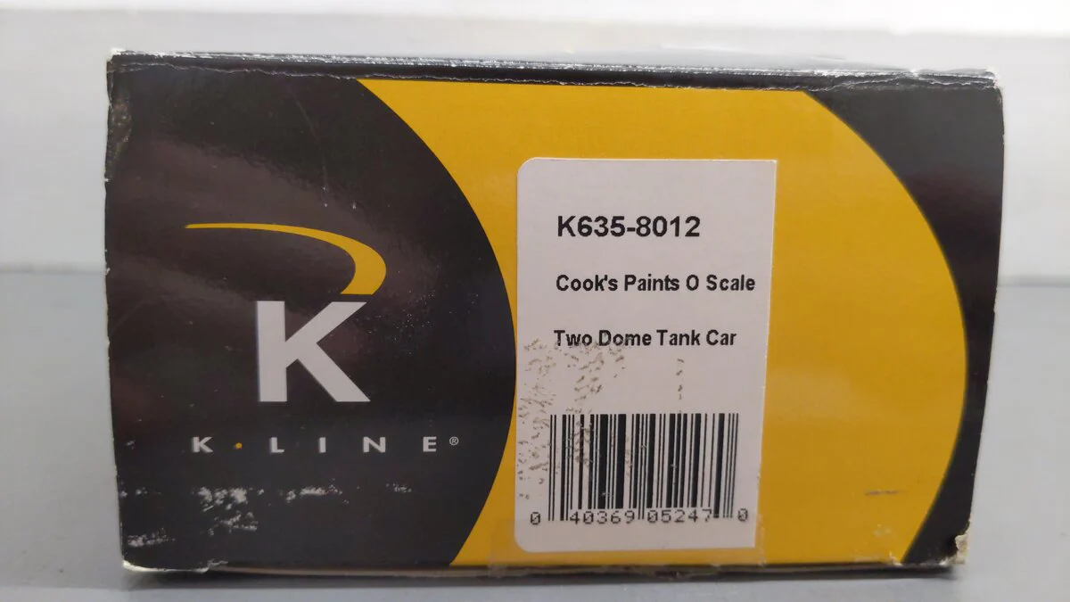 K-Line K635-8012 Cook's Paints Two-Dome Tank Car VG/Box - Image 8