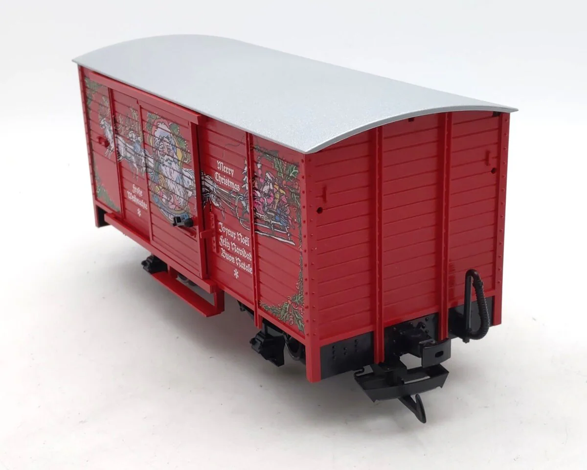 LGB 4335-S G Scale Christmas Boxcar with Sound EX/Box - Image 3