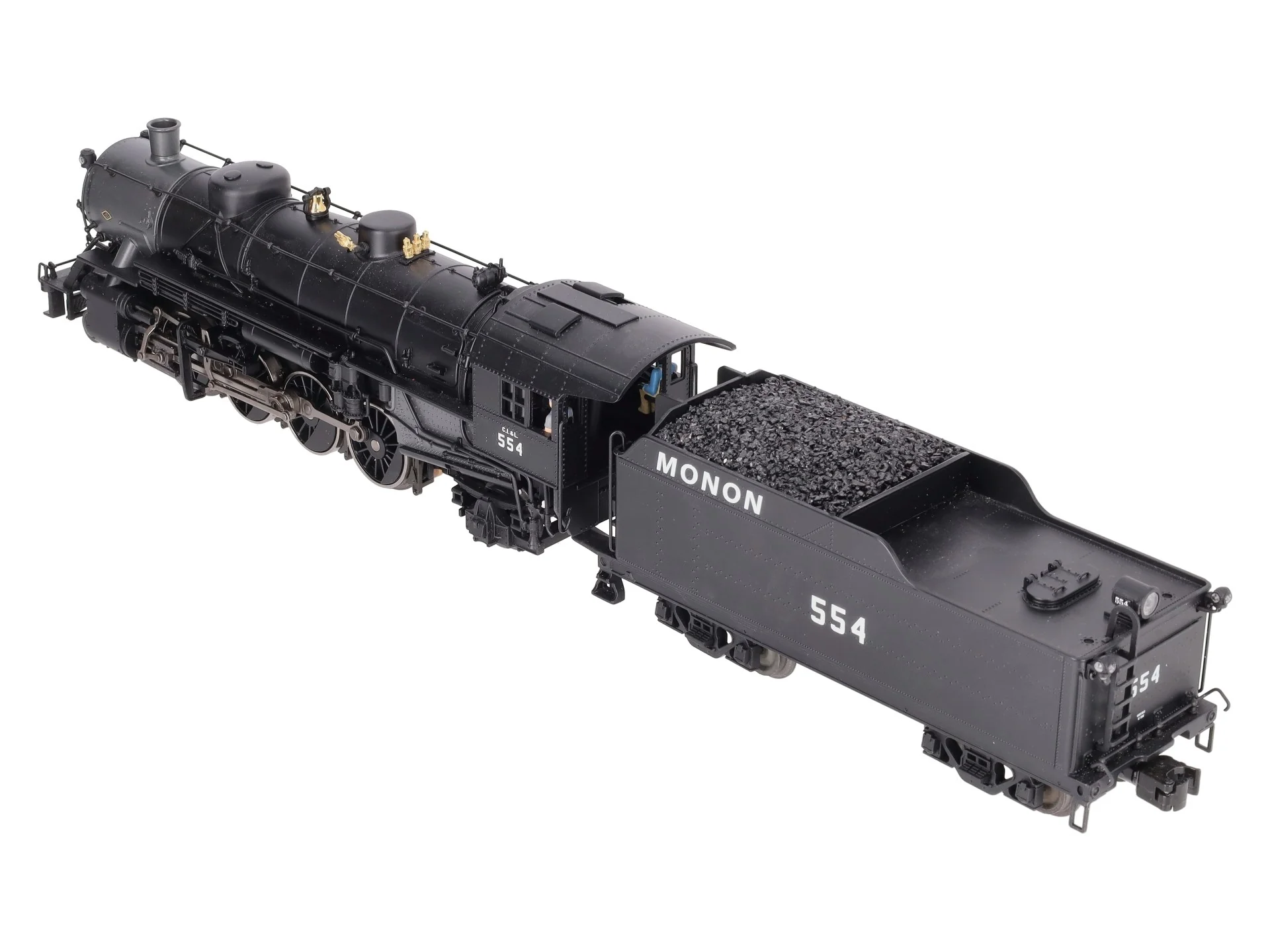 Lionel 2131350 O Gauge Monon LEGACY USRA Lt 2-8-2 Steam Locomotive & Tender #554 EX/Box - Image 3