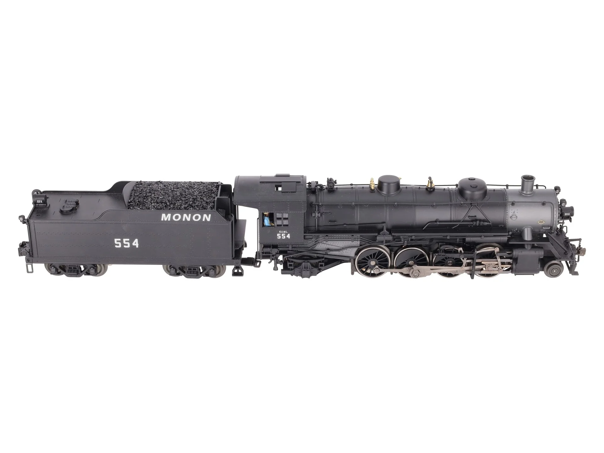 Lionel 2131350 O Gauge Monon LEGACY USRA Lt 2-8-2 Steam Locomotive & Tender #554 EX/Box - Image 6