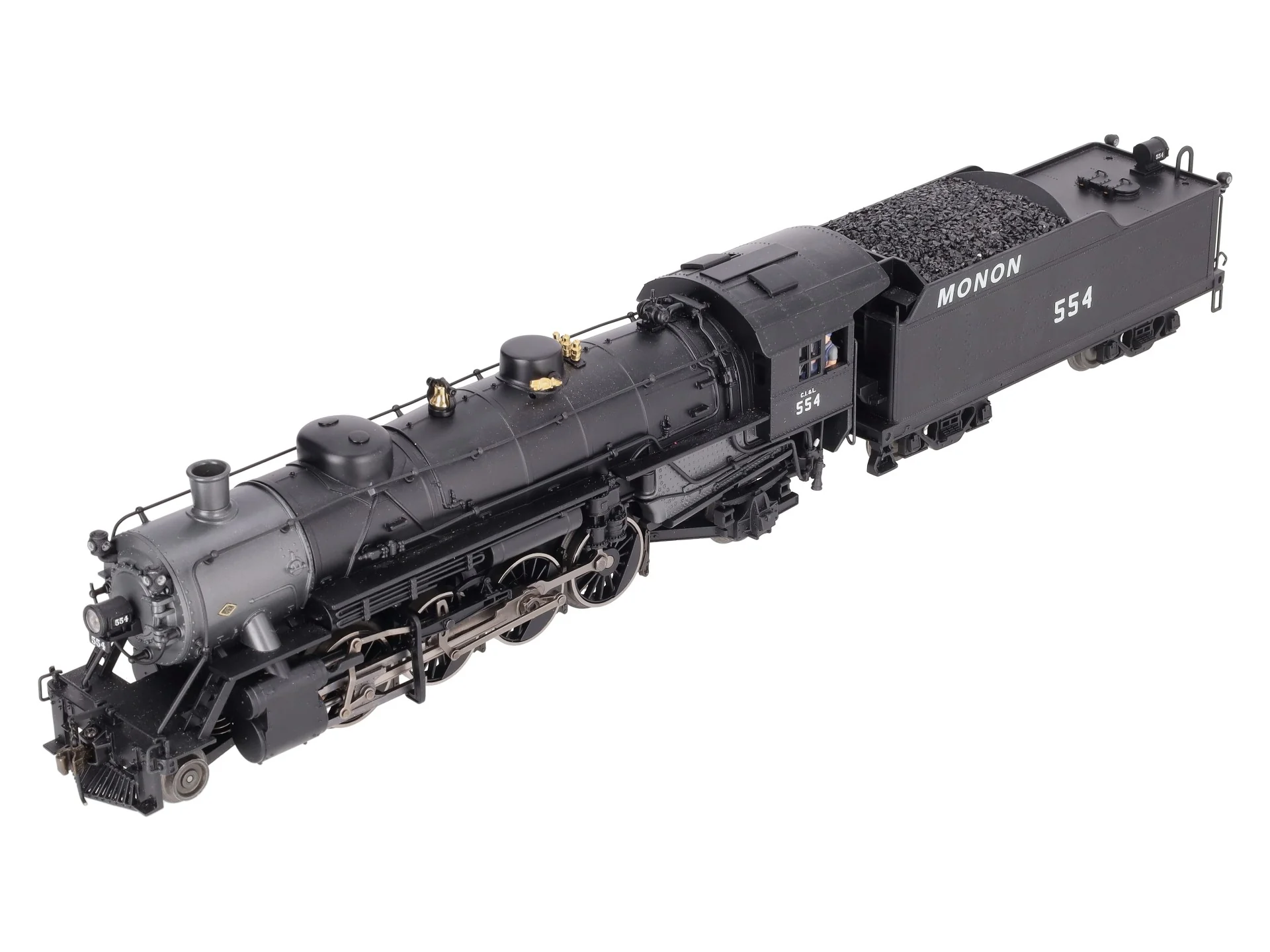 Lionel 2131350 O Gauge Monon LEGACY USRA Lt 2-8-2 Steam Locomotive & Tender #554 EX/Box - Image 9