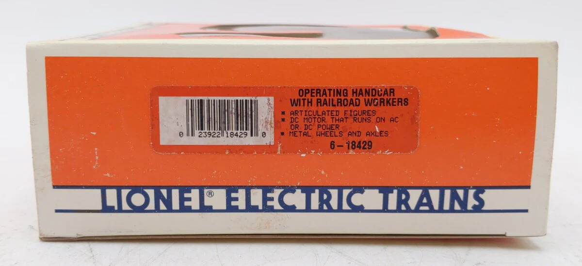 Lionel 6-18429 O Operating Handcar with Railroad Workers EX/Box - Image 4