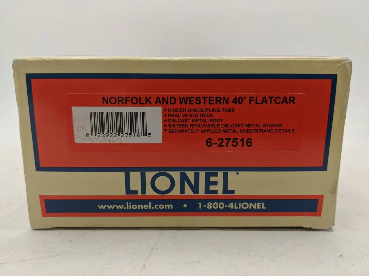 Lionel 6-27516 Norfolk & Western 40' Flatcar EX/Box - Image 5
