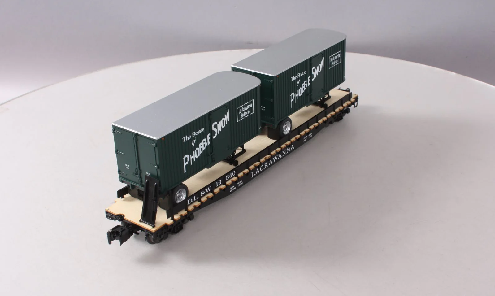 Lionel 6-27563 O Gauge Lackawanna Flatcar with Piggyback #16540 LN/Box - Image 5