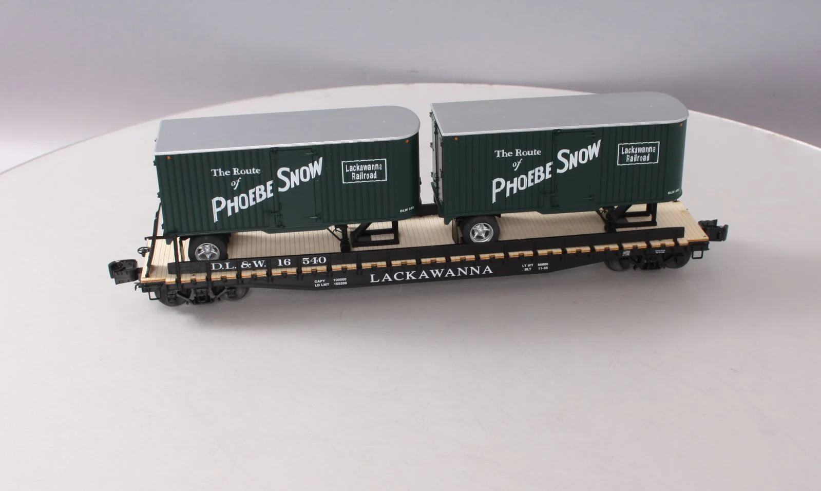Lionel 6-27563 O Gauge Lackawanna Flatcar with Piggyback #16540 LN/Box - Image 6
