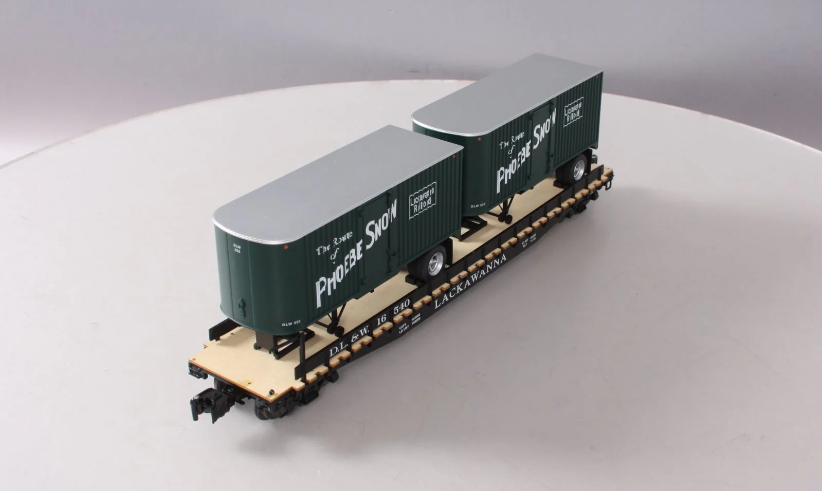 Lionel 6-27563 O Gauge Lackawanna Flatcar with Piggyback #16540 LN/Box - Image 9