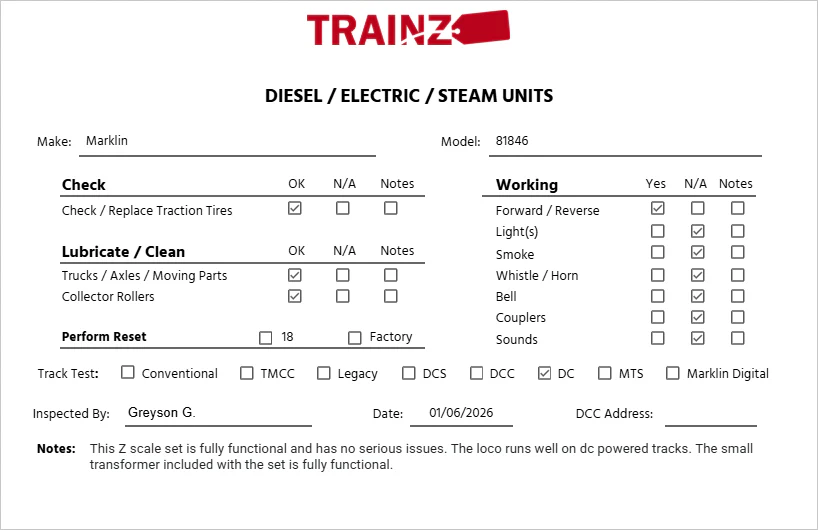 Marklin 81846 Z Gauge Christmas Steam Freight Train Set EX/Box - Image 6