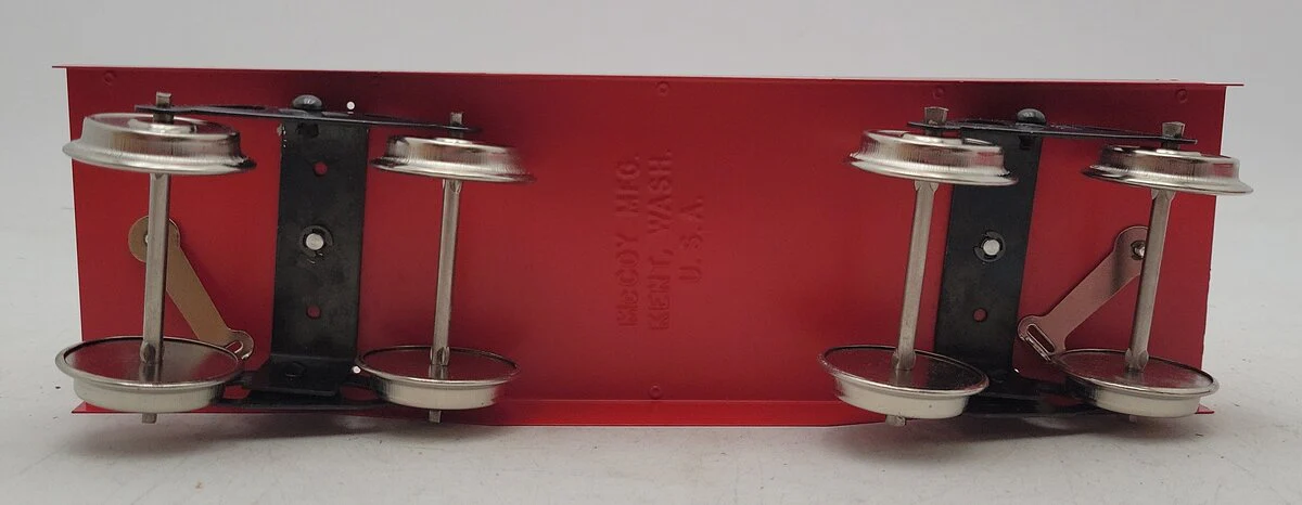 McCoy 256 Standard Gauge Flatcar w/Tent Wagon EX/Box - Image 3