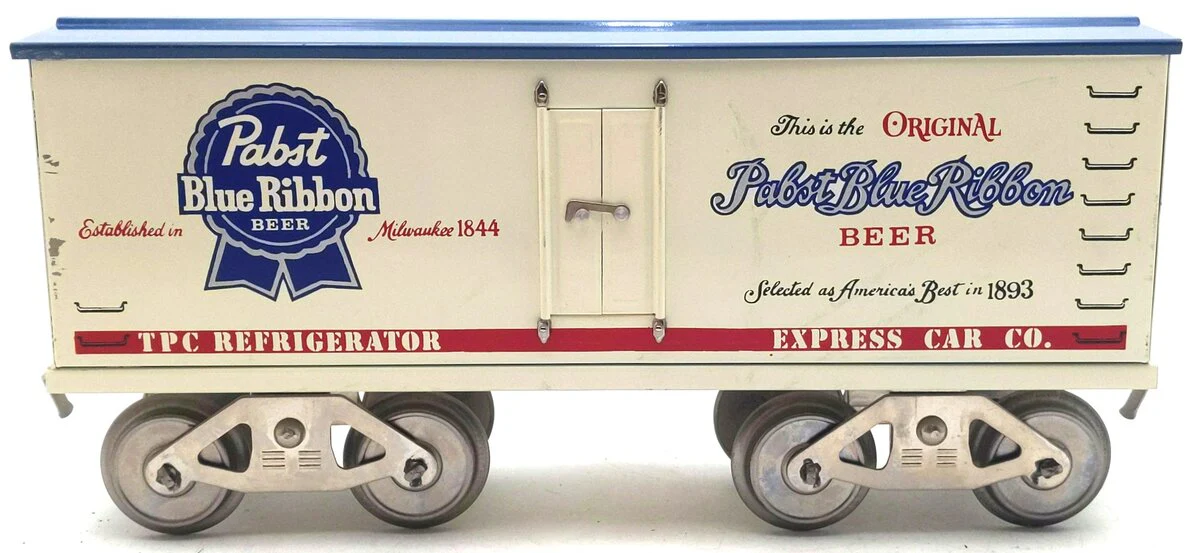 McCoy 273R Standard Gauge Pabst Blue Ribbon Reefer Car VG/Box - Image 4