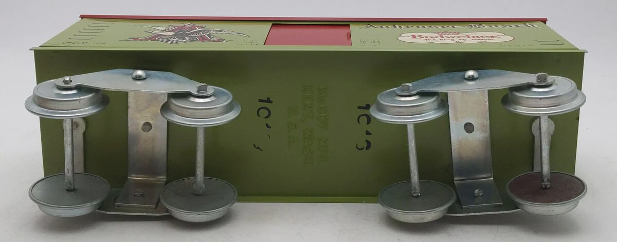 McCoy Standard Gauge Anheuser-Busch Green Box Car EX/Box - Image 3
