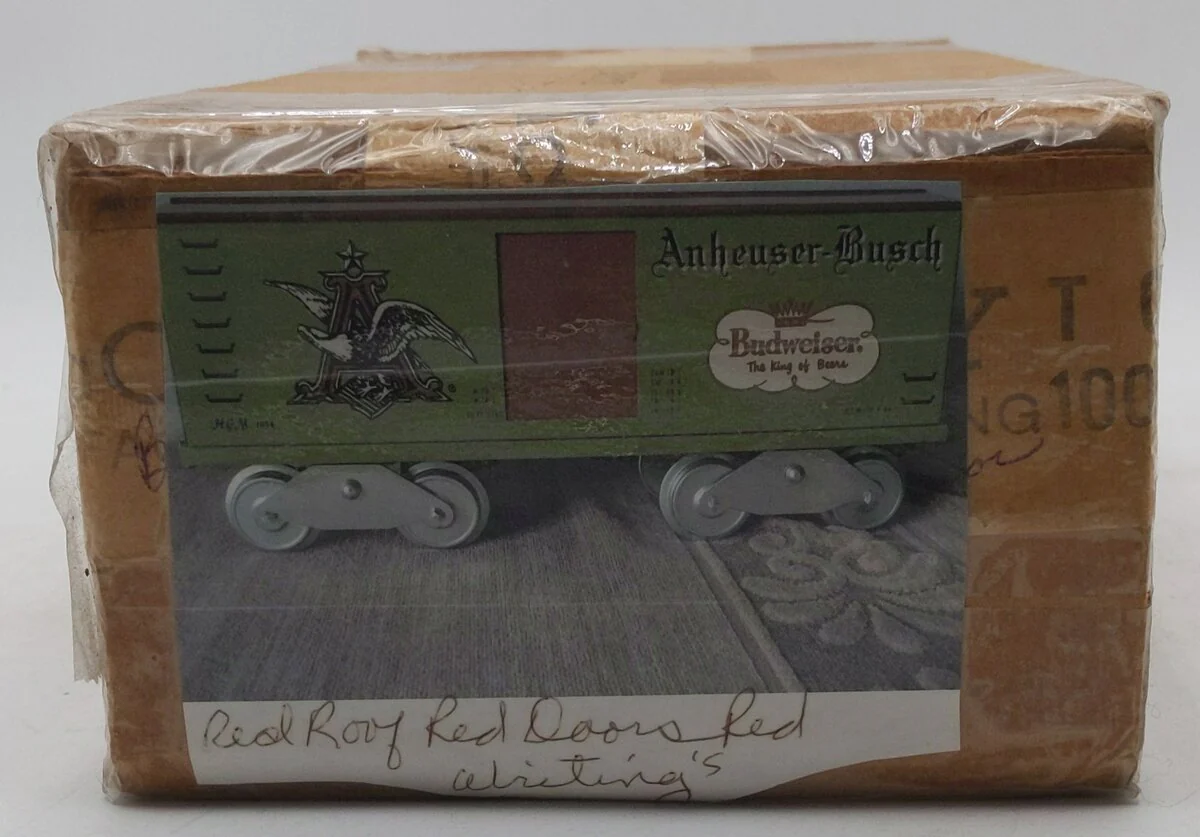 McCoy Standard Gauge Anheuser-Busch Green Box Car EX/Box - Image 4