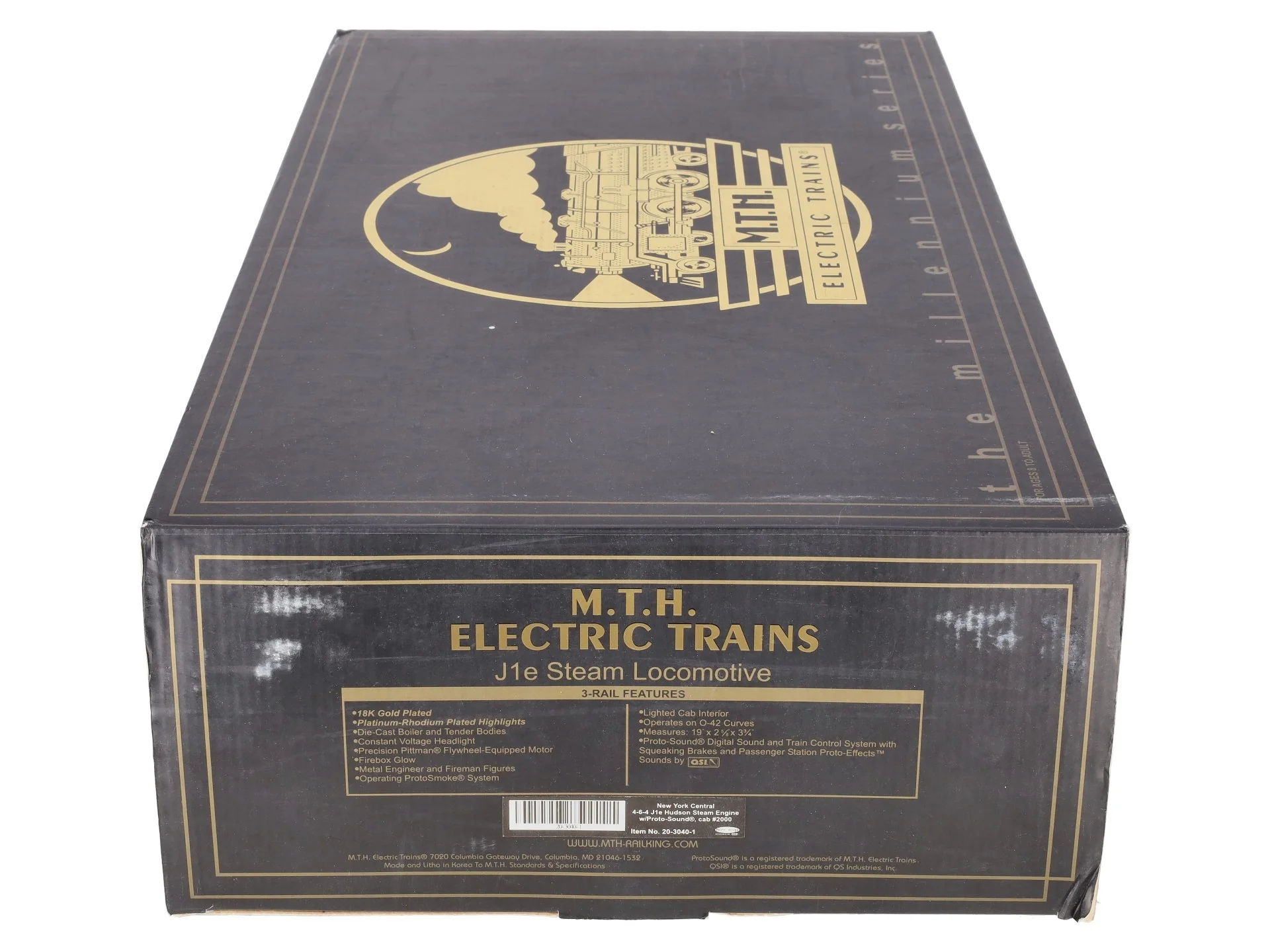 MTH 20-3040-1 O NYC Gold Plated Millennium J-1e Hudson Steam Loco & Tender w/PS1 EX/Box - Image 12