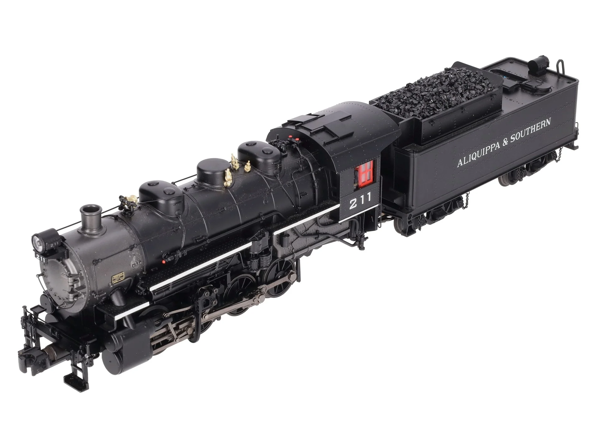MTH 20-3232-1 O Aliquippa & Southern 0-8-0 USRA Steam Engine w/PS2 #211 EX/Box - Image 3