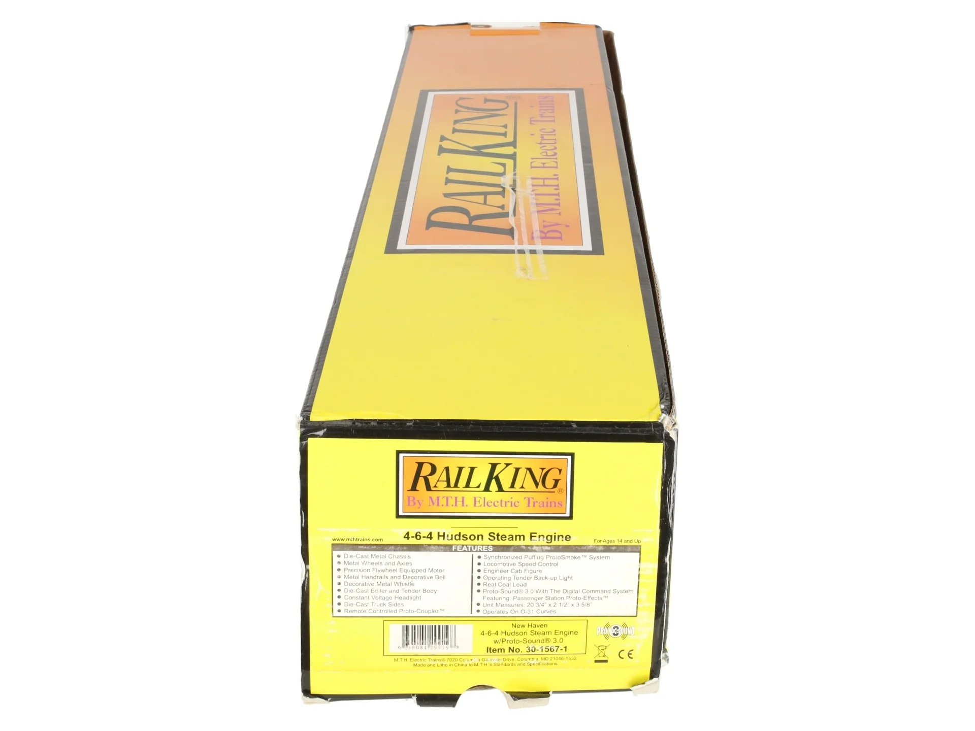 MTH 30-1567-1 New Haven 4-6-4 Hudson Steam Engine w/PS3 #1409 EX/Box - Image 12