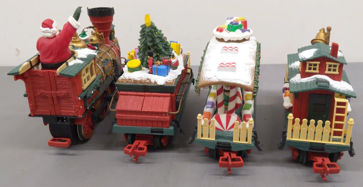 New Bright 384 Christmas Holiday Express G Gauge Steam Starter Train Set VG/Box - Image 6