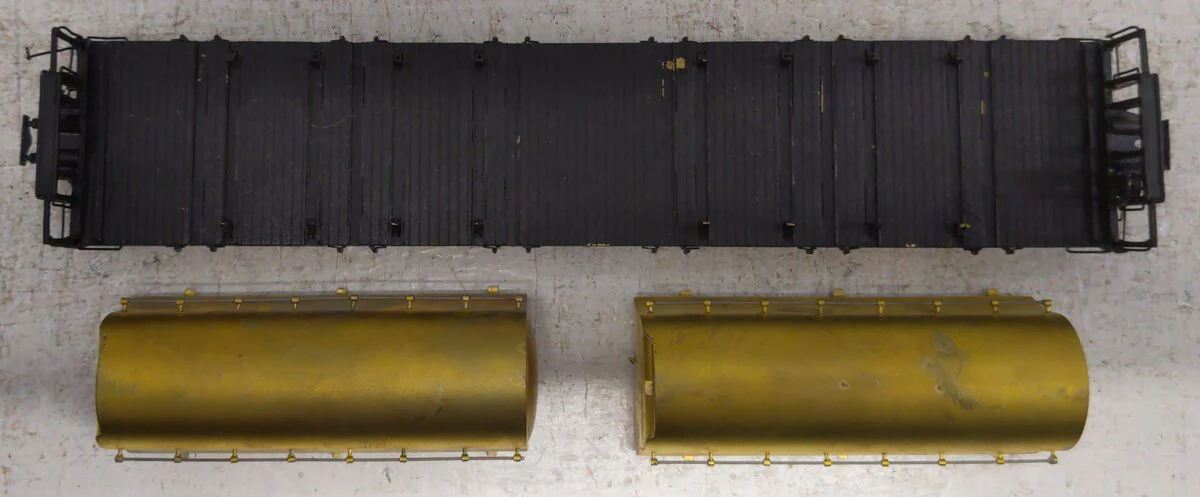 Overland OMI-3158 HO BRASS Renken's Milk & Cream National Car Flatcar w/2 Cont. VG/Box - Image 3