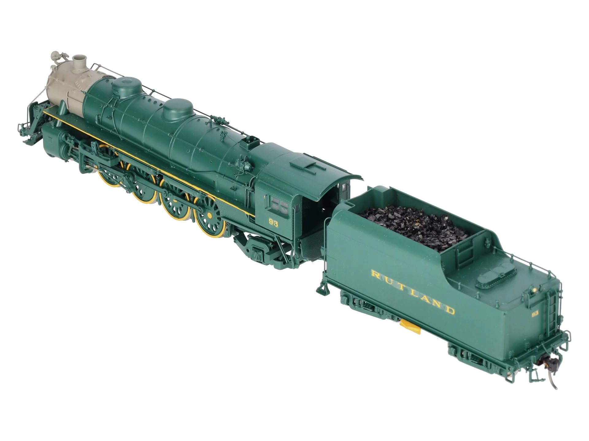 Pacific Fast Mail HO Scale BRASS Rutland 4-8-2 Steam Loco & Tender #93 Custom EX - Image 3
