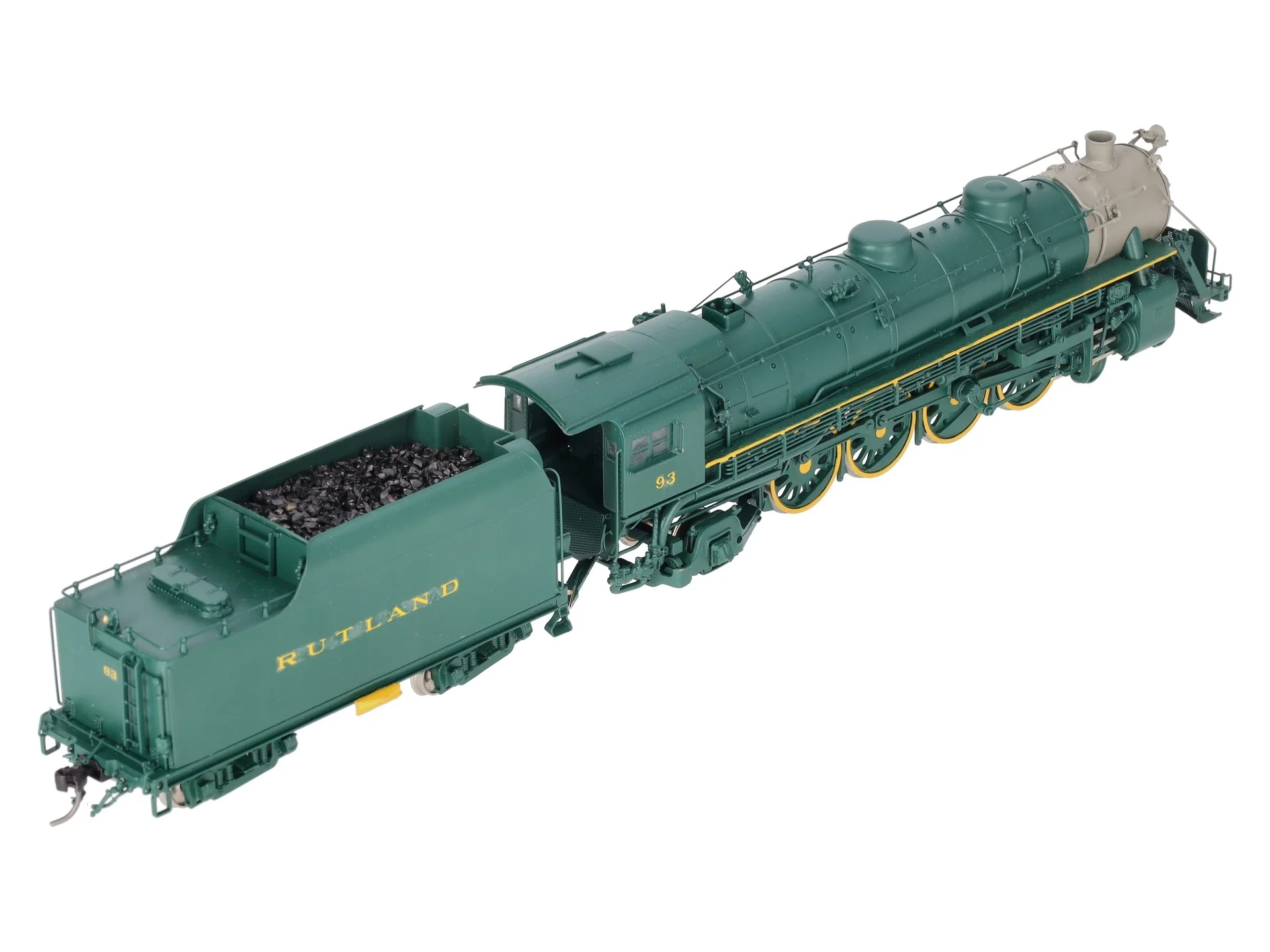 Pacific Fast Mail HO Scale BRASS Rutland 4-8-2 Steam Loco & Tender #93 Custom EX - Image 5