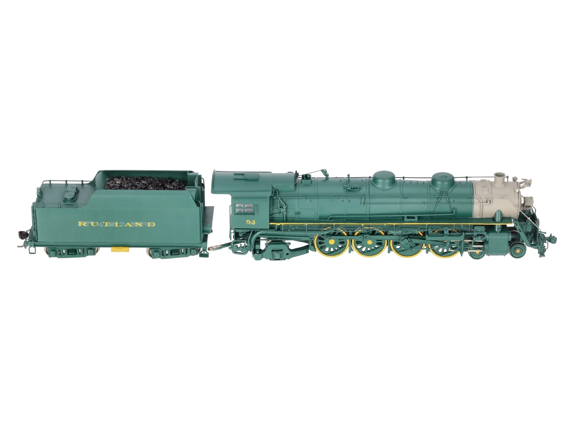 Pacific Fast Mail HO Scale BRASS Rutland 4-8-2 Steam Loco & Tender #93 Custom EX - Image 6