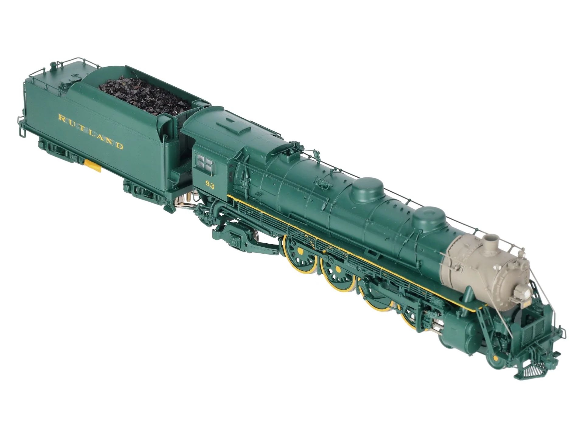 Pacific Fast Mail HO Scale BRASS Rutland 4-8-2 Steam Loco & Tender #93 Custom EX - Image 7