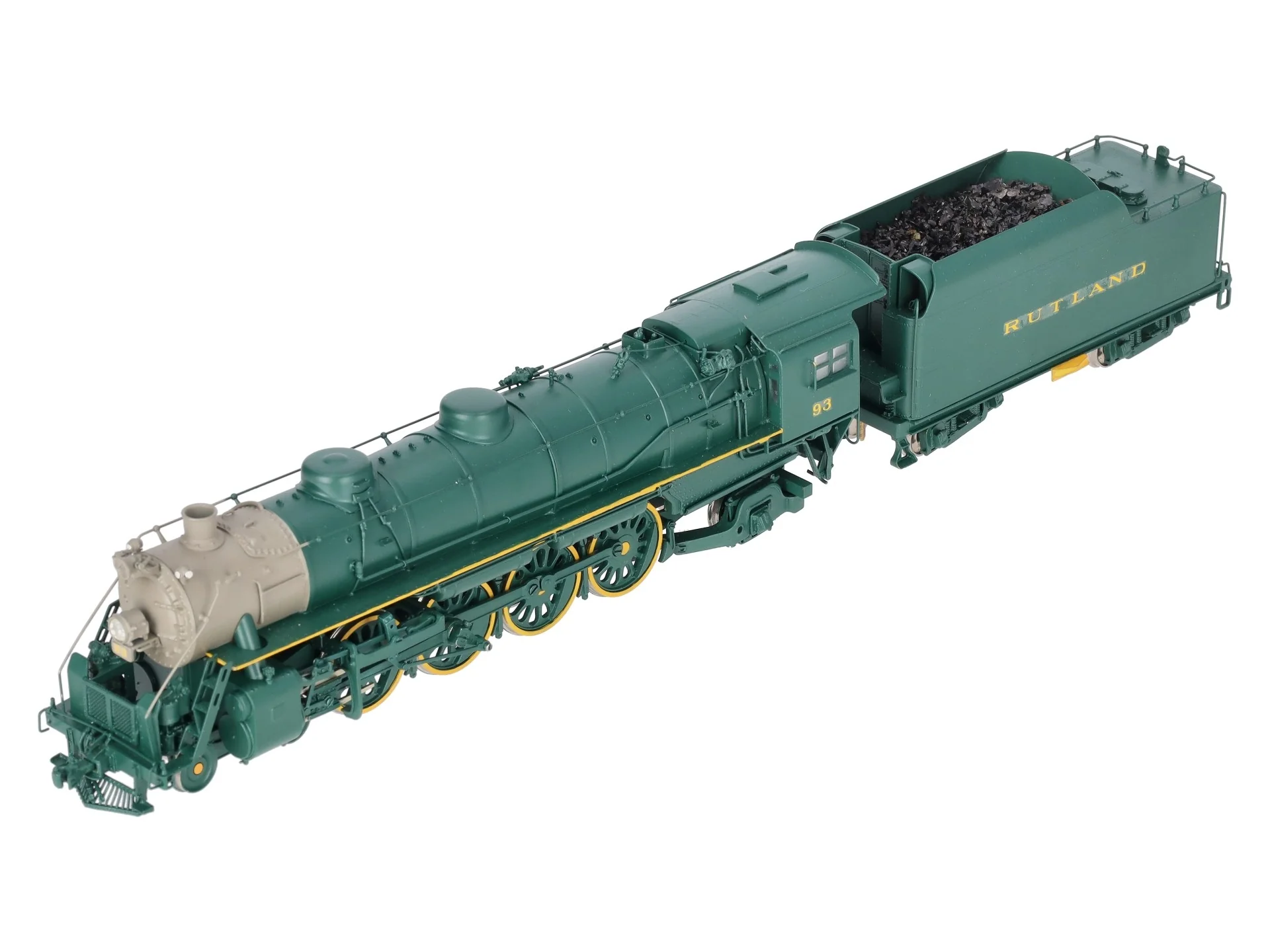 Pacific Fast Mail HO Scale BRASS Rutland 4-8-2 Steam Loco & Tender #93 Custom EX - Image 9