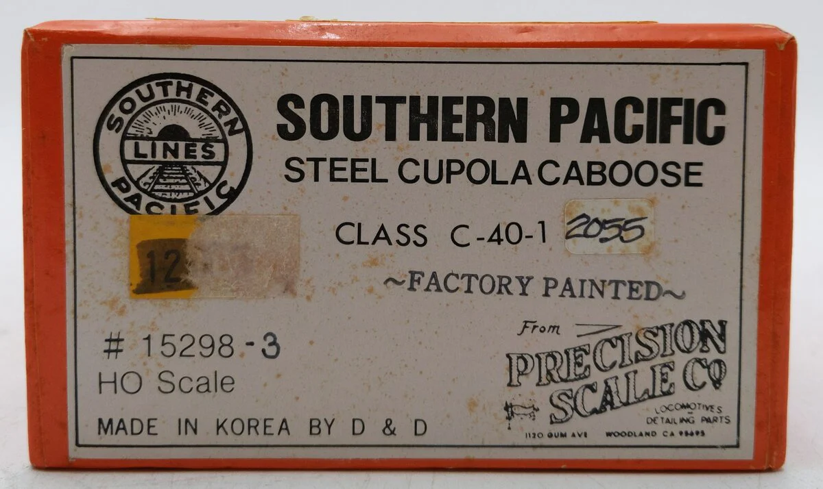 Precision Scale Co. 15298 HO Brass Southern Pacific C-40-1 Cupola Caboose- F/P LN/Box - Image 5