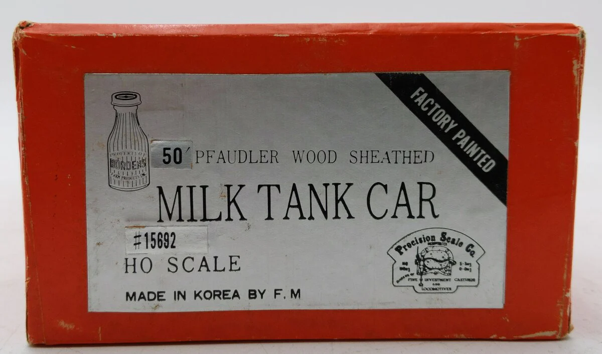 Precision Scale Co 15692 HO Brass 50' Pfaudler Wood Sheathed Milk Tank Car- F/P LN/Box - Image 5