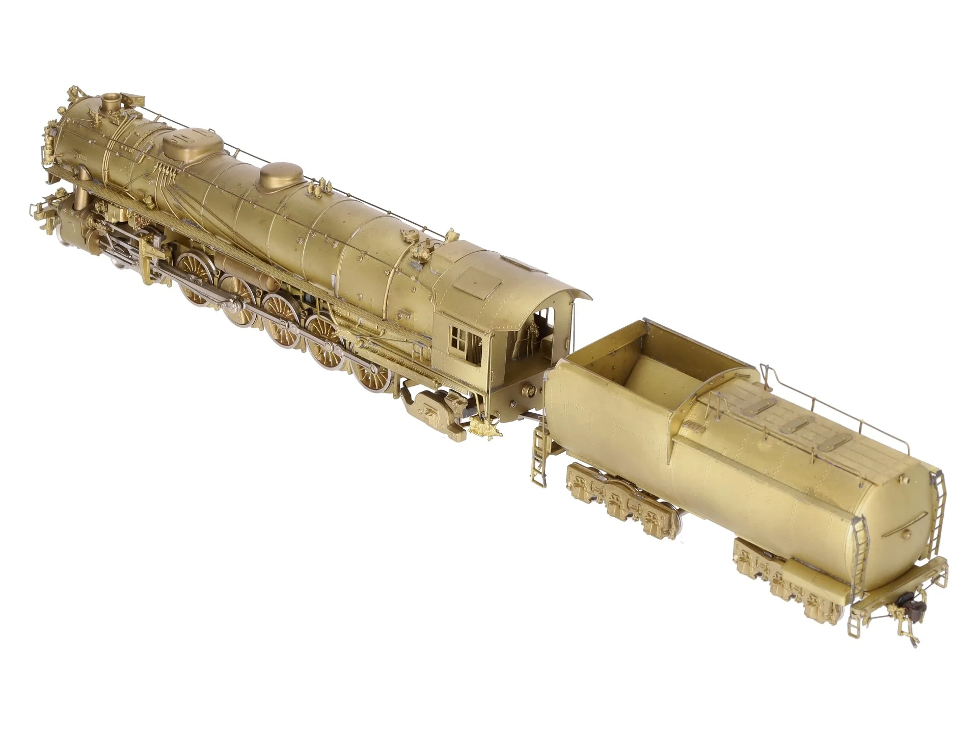 Sunset Models 9000 HO Scale BRASS UP 4-12-2 Steam Locomotive & Tender EX/Box - Image 8