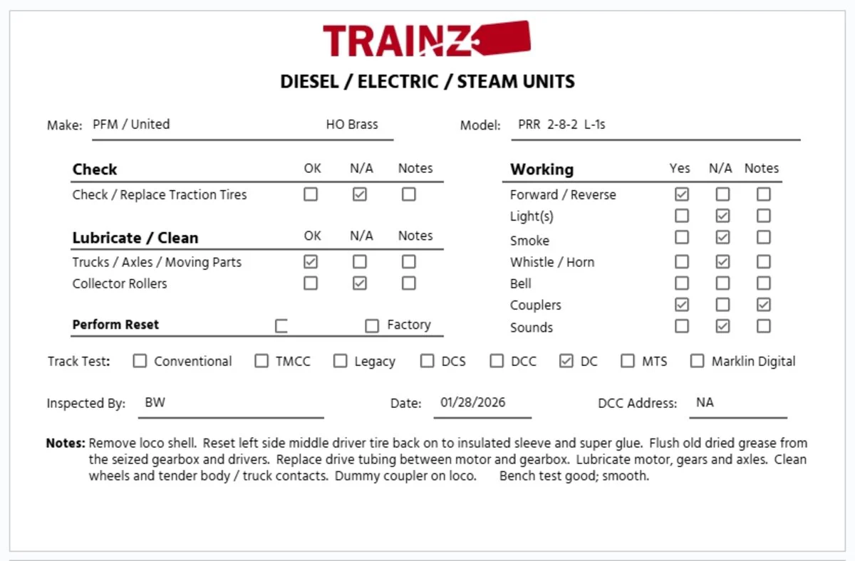 United Scale Models HO Brass Pennsylvania L-1 2-8-2 Steam Loco & Tender EX/Box - Image 12