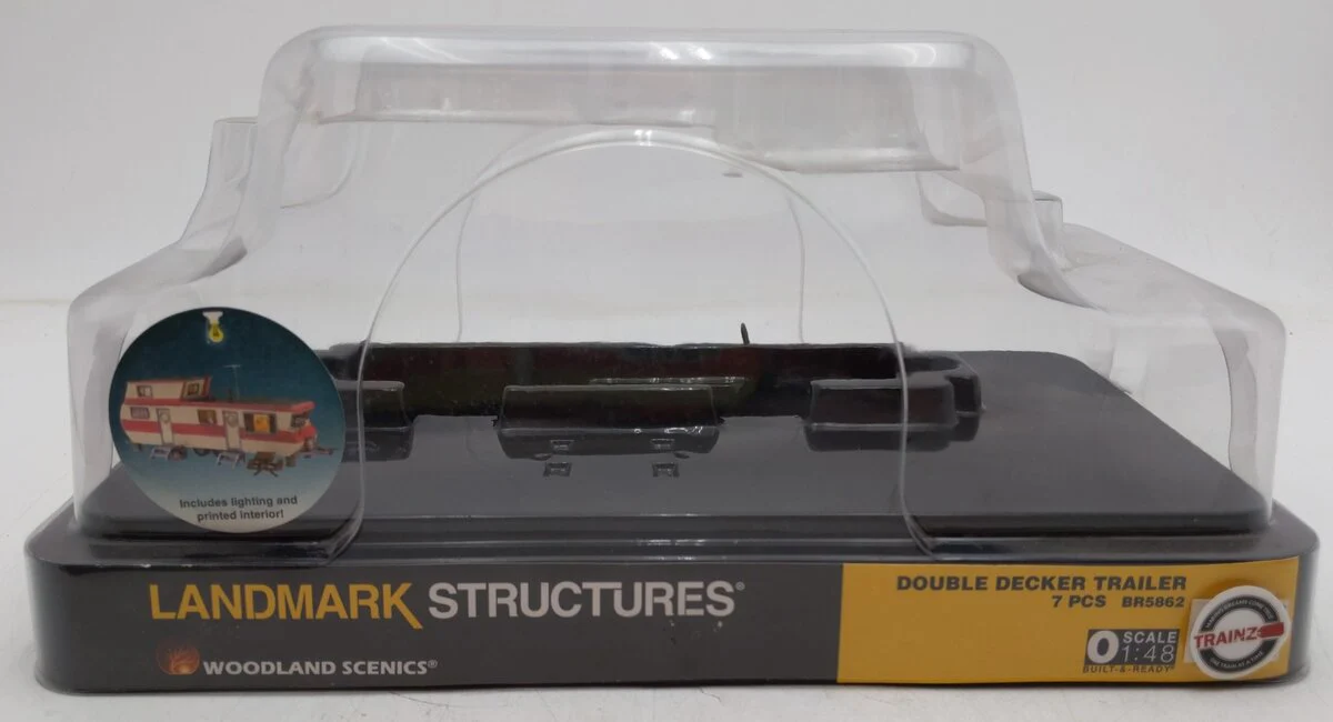 Woodland Scenics BR5862 O Built-&-Ready Double Decker Trailer EX/Box - Image 6